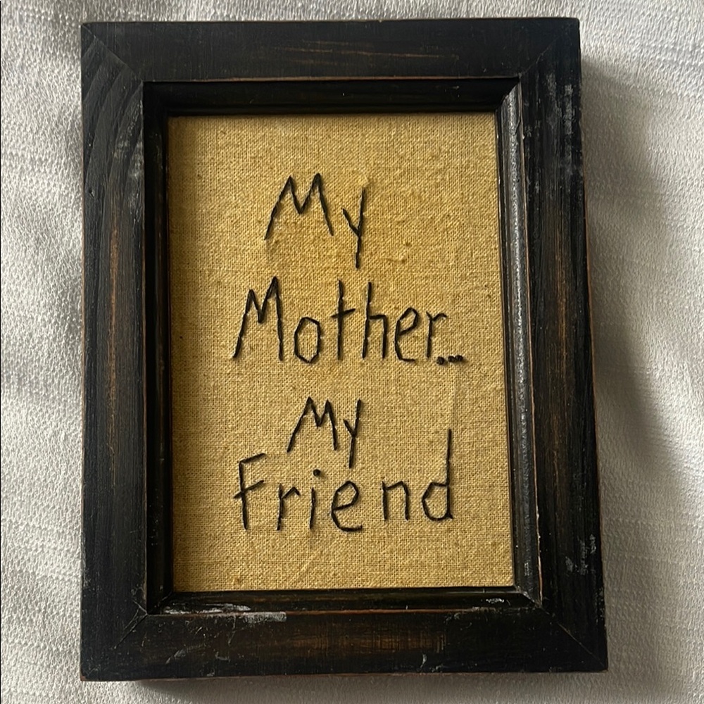 Black Framed Embroidered Wall Art